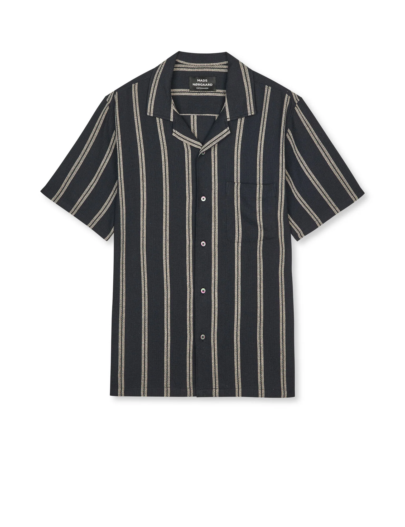 Texture Kenji Shirt SS ST., Black/Plaza Taupe