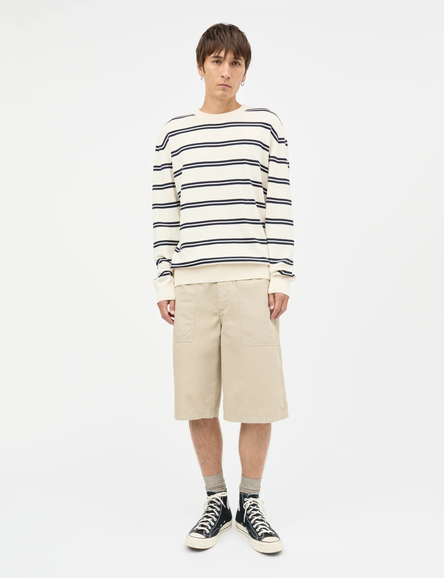 Tight Cotton Karsten Knit ST., Vanilla Ice/Sky Captain