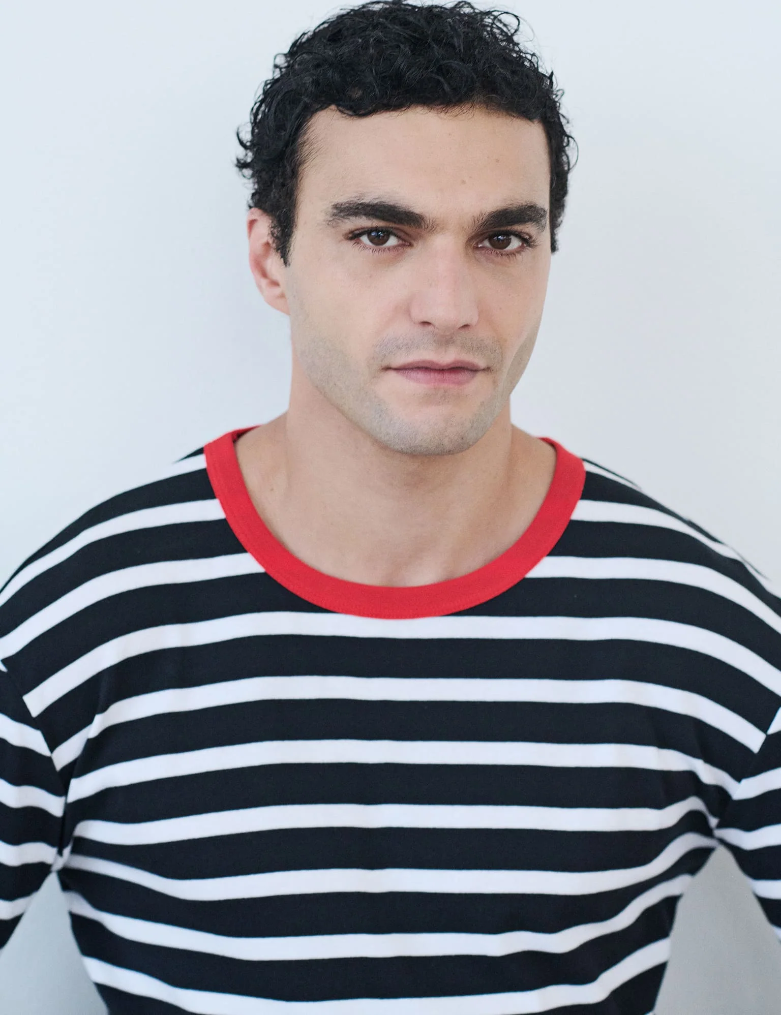Trio Rib Tobias Tee LS, Black/White - Image 4