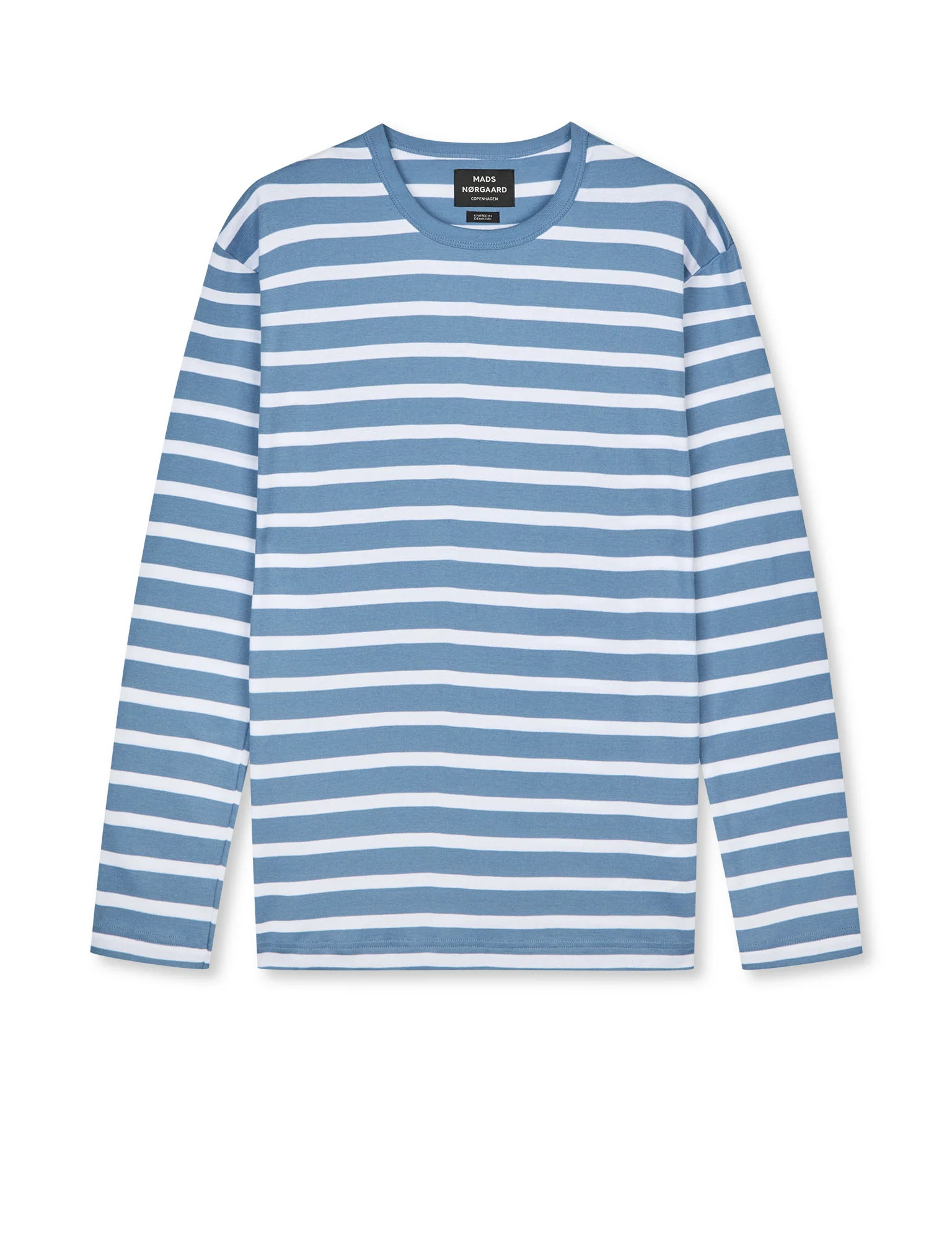 Trio Rib Tobias Tee LS, Riviera/White - Image 2