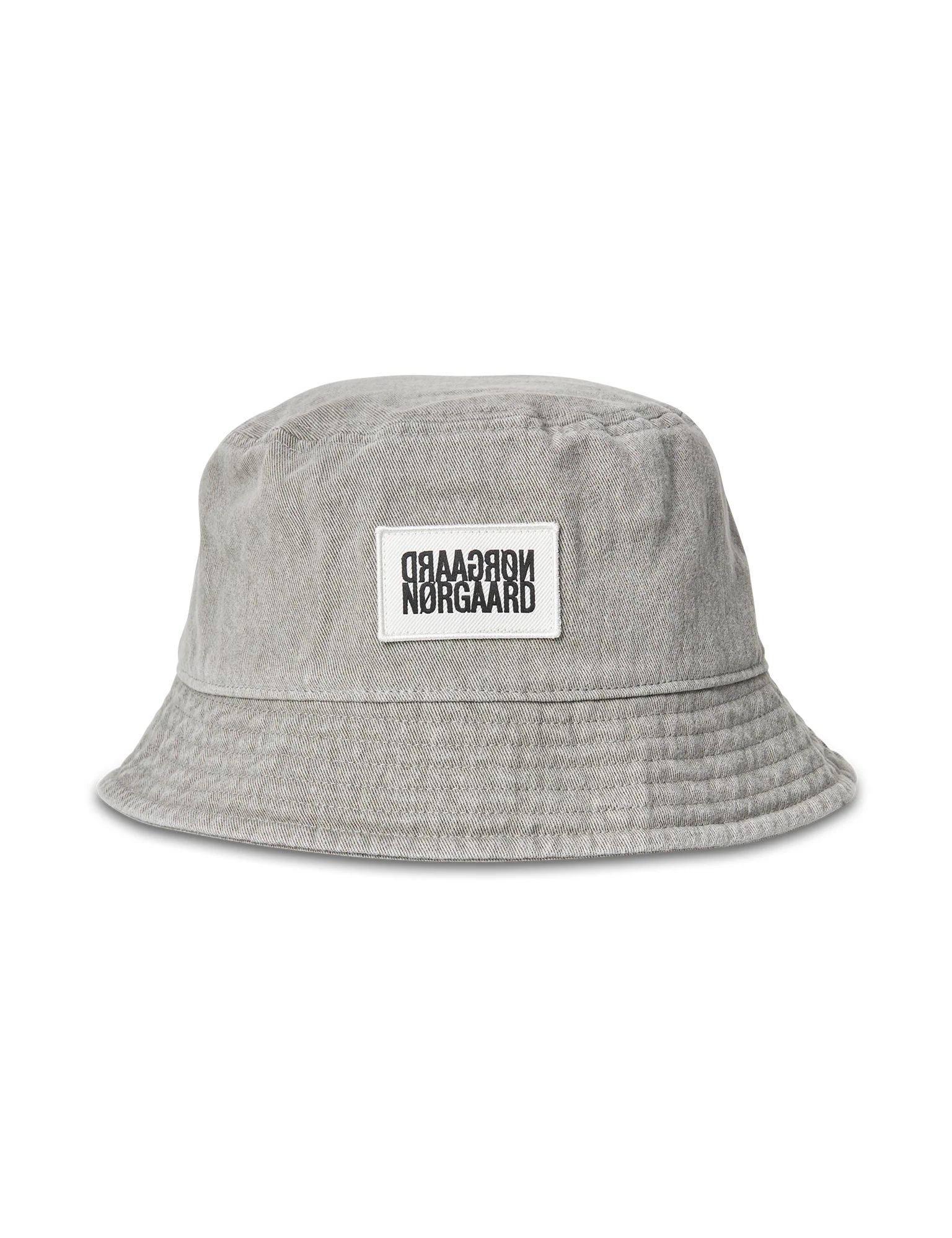 Washed Cotton Twill Bucket Hat, Grey Melange - Image 3