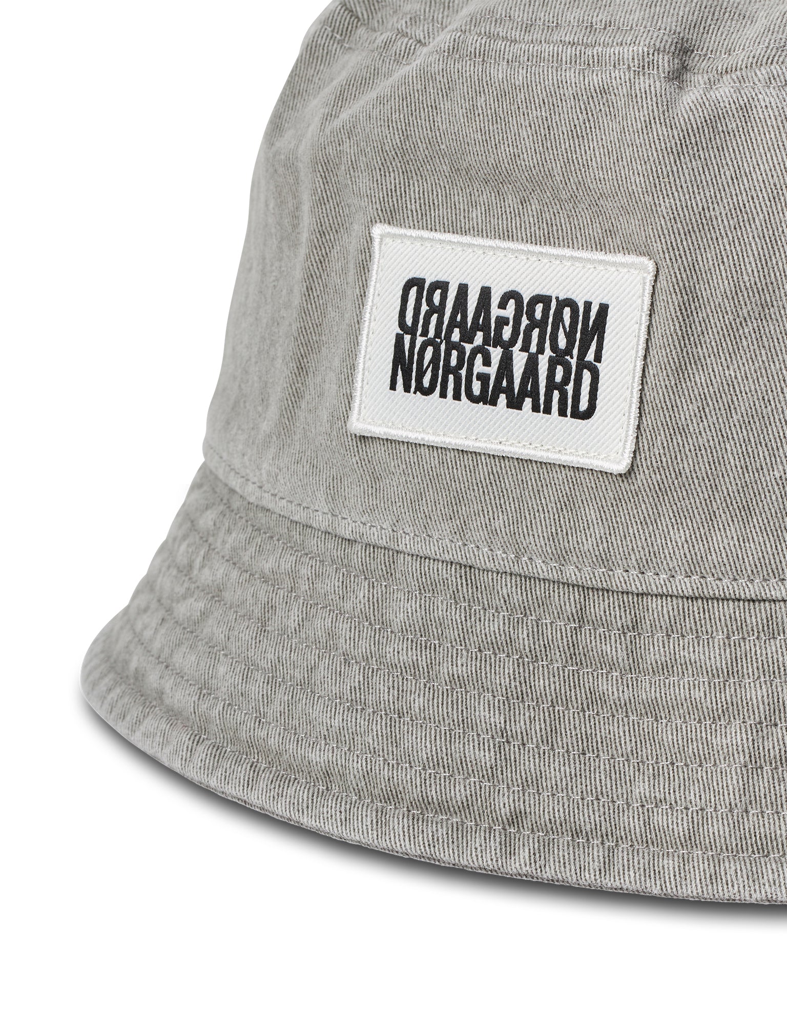 Washed Cotton Twill Bucket Hat, Grey Melange - Image 4