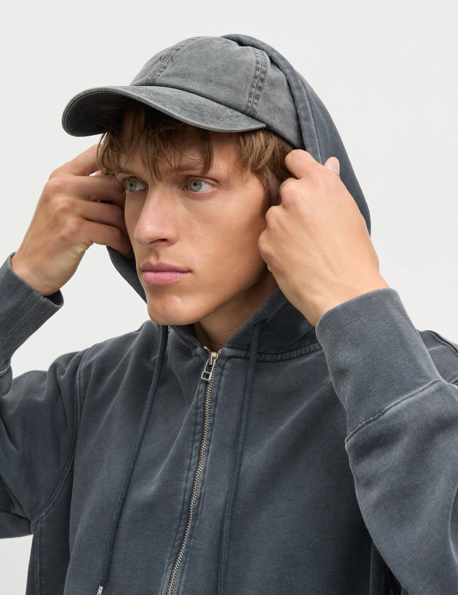 Washed Cotton Twill Coal Cap, Washed Black - Image 2