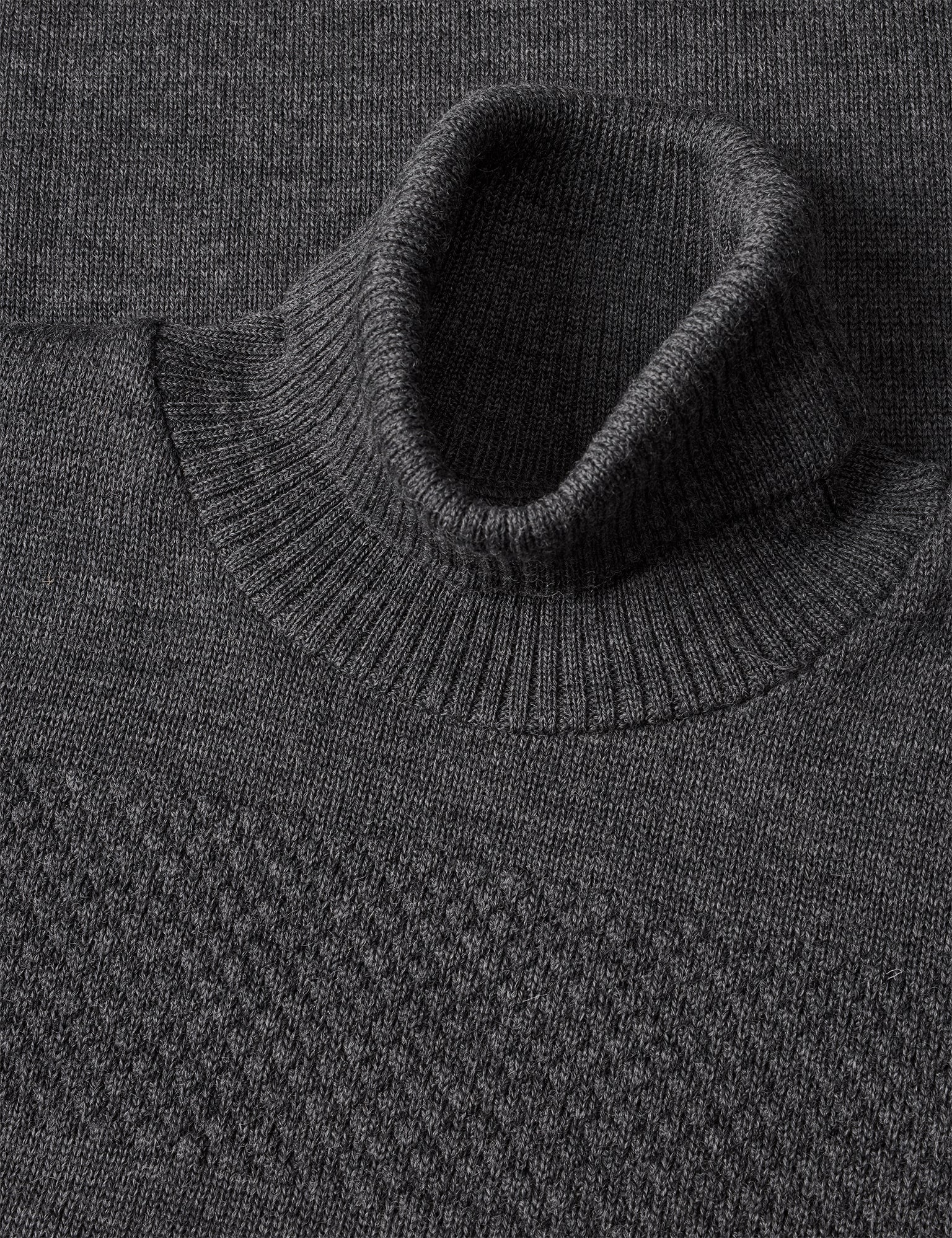 Wool Klemens Knit, Charcoal Melange - Image 2